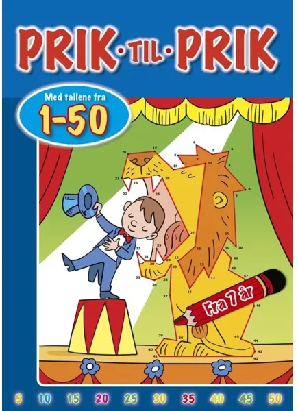 Yhdistä pisteet numeroilla 1–50 (Sirkus) - Harraste - vihko